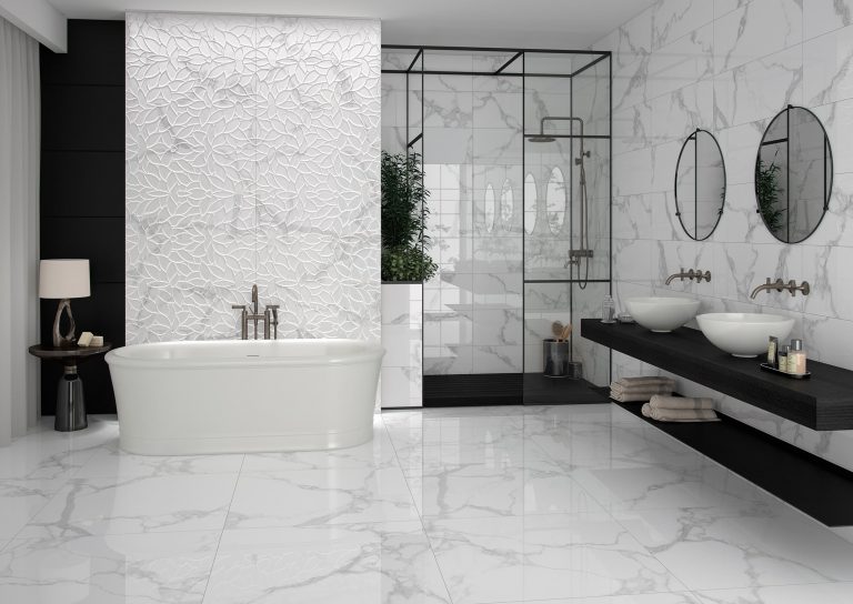ambiente classic marblestone white 32x90 glossy & 90x90 polished
